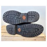 Well Broke in Black Harley Davidson Boots (Believe to be size 11 to 12, tag is worn out)