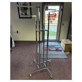 Wheeled 4 Arm Clothing Rack