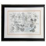 Framed Matt Dewater Mickey Mouse Rebel Pilot Signed Star Wars Art Print-Cert of Authenticity