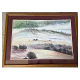 Ken Weaver 1991 Original Framed Watercolor Landscape Painting
