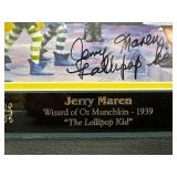 Jerry Maren Signed Wizard of Oz "Lollipop Kid" Photo Display