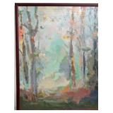 Framed Large Abstract Landscape Painting by Noah Desmond