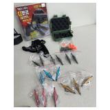 Mini Crossbow with Assorted Broadheads and Archery Accessories