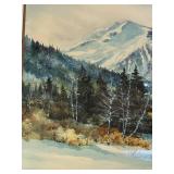 Framed Mountain Landscape Print by Sharon Hults