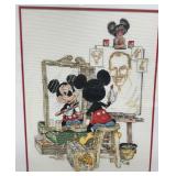 Framed Mickey Mouse Tribute Cross Stitch Artwork