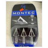 Montec 125GR Stainless Steel Fixed Blade Broadheads - Lot of 4
