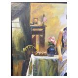 Original Oil Painting on Canvas Portrait After Pino Daeni