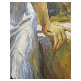 Original Oil Painting on Canvas Portrait After Pino Daeni