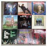 Lot of 9 Vintage Folk Vinyl Records Including Peter Paul & Mary, Chad Mitchell Trio, Limeliters, and More