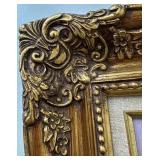 Framed Pink & Red Poppies Oil Painting Signed Jody with Ornate Gold Frame