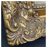 Framed Pink & Red Poppies Oil Painting Signed Jody with Ornate Gold Frame