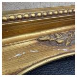 Framed Pink & Red Poppies Oil Painting Signed Jody with Ornate Gold Frame