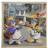 Doug Bolly Disney Print with Daisy and Donald Duck, Framed