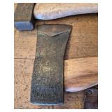 Vintage Hand Forged Axe and Broad Hatchet