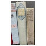 Antique and Vintage Classic Book Collection Including Zane Grey, Dumas, Ivanhoe, Ben-Hur - Collection of 14