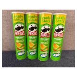 4 Cans of Sour Cream And Onion Pringles