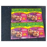 4 Boxes Of Nature Valley Fruit And Nut Bars