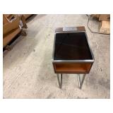 Bed Side Table With Glas Top And Charging Port