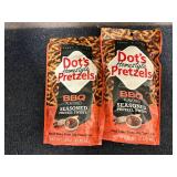 2 1Lb Bags Of Dots Bbq Pretzels