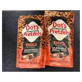 2 1Lb Bags Of Dots Bbq Pretzels
