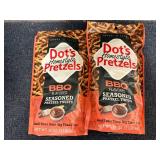 2 1Lb Bags Of Dots Bbq Pretzels
