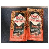 2 1Lb Bags Of Dots Bbq Pretzels