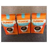 3 Bags Of Dunkin French Vanilla Coffee