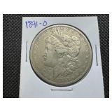 1891 O Morgan Silver Dollar