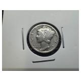 Three Silver Dimes 1913 Barber, 1937 and 1943 S Mercury