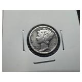 Three Silver Dimes 1913 Barber, 1937 and 1943 S Mercury