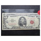 1963 Red Seal $5 Bill