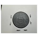 1940 Third Reich 5 Reichspfennig