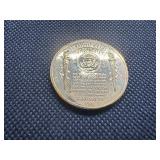 Gold Plated JFK Inaugurated President 1961 Coin