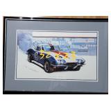 L-88 Lemans Corvette String Ray Signed Print by Dick Guldstrand James Harris COA LE SIGNED/Numbered