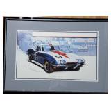 L-88 Lemans Corvette String Ray Signed Print by Dick Guldstrand James Harris COA LE SIGNED/Numbered