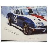 L-88 Lemans Corvette String Ray Signed Print by Dick Guldstrand James Harris COA LE SIGNED/Numbered