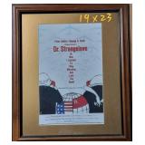 Dr. Strangelove 1964 Movie Promo Flyer Framed