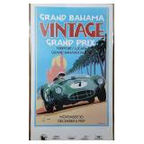 1987 Grand Bahama Vintage Grand Prix Signed Framed Poster