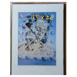 Framed Salvador Dalí Galatea of the Spheres Lithograph, Numbered Edition 16/19