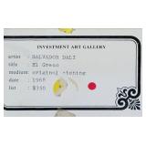 Salvador Dalí El Greco Original Etching Signed Framed, 1968