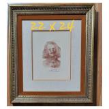Salvador Dalí El Greco Original Etching Signed Framed, 1968