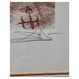 Salvador Dalí El Greco Original Etching Signed Framed, 1968