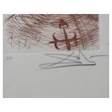 Salvador Dalí El Greco Original Etching Signed Framed, 1968