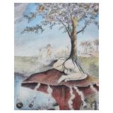 La Fécondité by Monique Thibault Colored Lithograph Framed Artwork