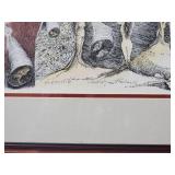 La Fécondité by Monique Thibault Colored Lithograph Framed Artwork