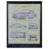 Framed Print 1964 Porsche 911 Patent Filing Sketches