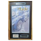 AJ Foyt Autograph with Corvette Grand Sport by Steve Foster