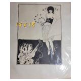 The Stomach Dance Illustration by English Artist Aubrey Beardsley 1893