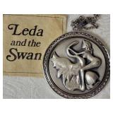Salvador Dali Leda and the Swan Silver Pendant #0435
