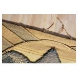 Vintage Macrame Weaving Mountainscape Wall Hanging